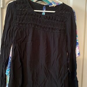 Anthropologie black blouse by Meadow Rue